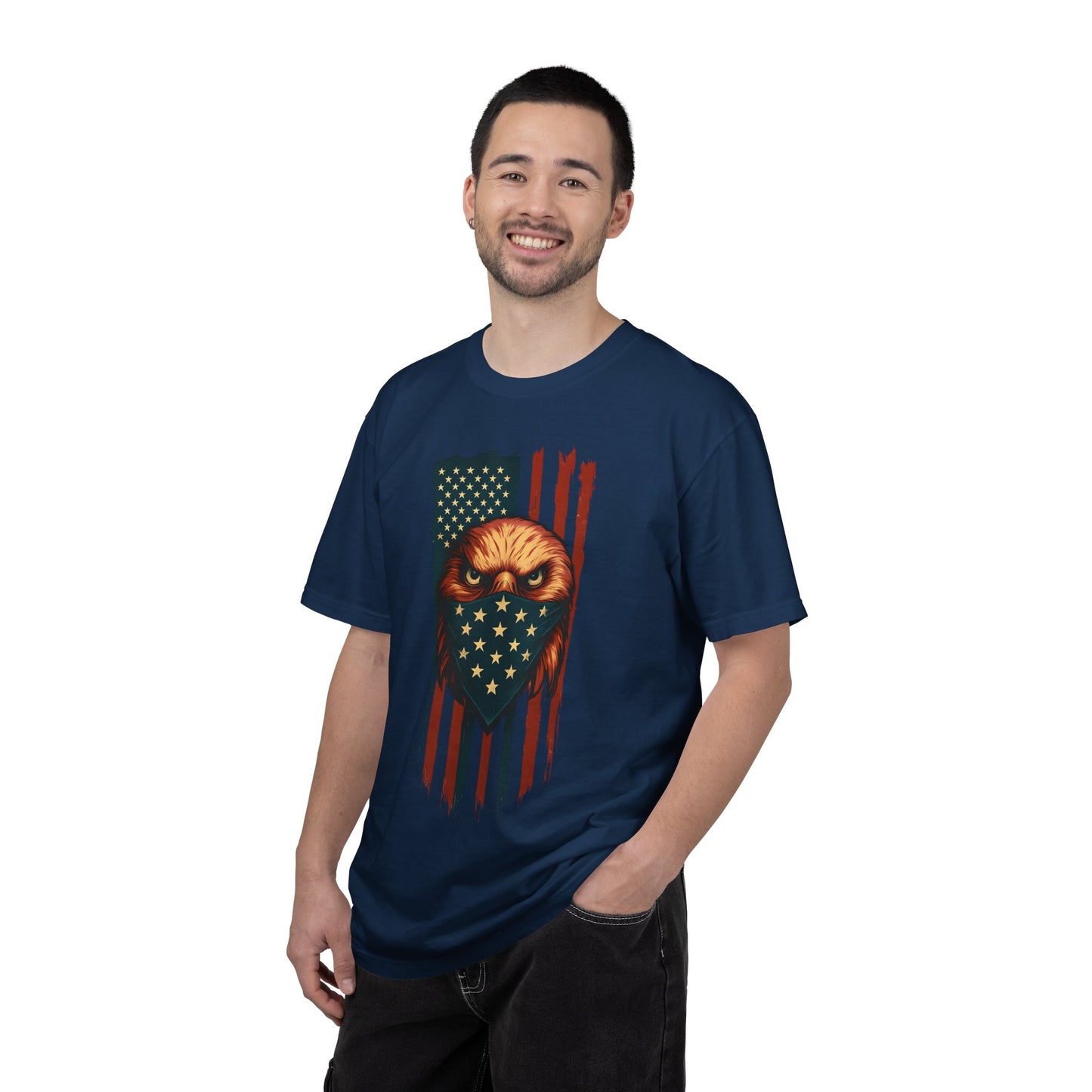 Patriotic Eagle Tee, Unisex Garment-Dyed T-shirt, American Flag Shirt, Outdoor Adventure Apparel, Independence Day Gift, Casual Style