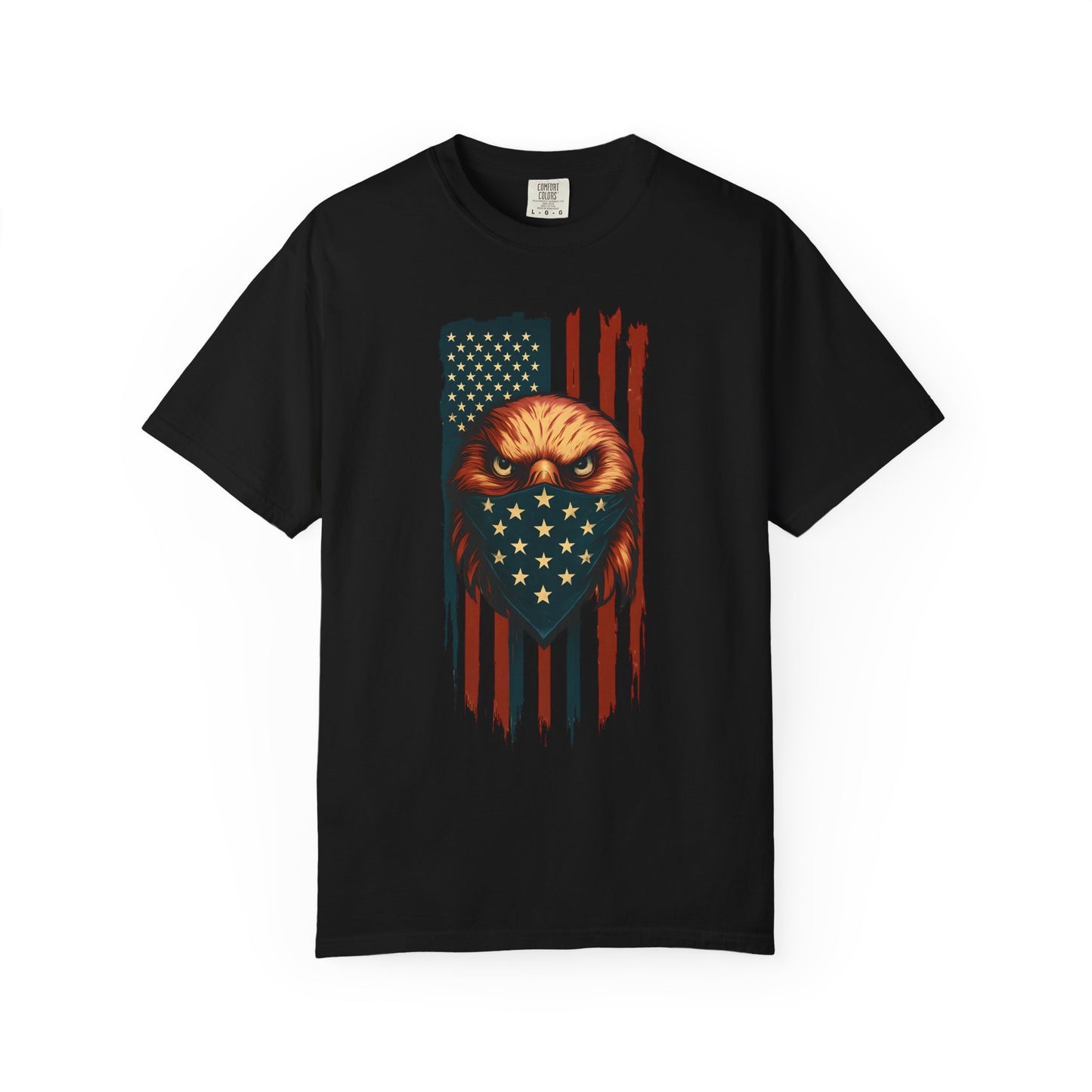Patriotic Eagle Tee, Unisex Garment-Dyed T-shirt, American Flag Shirt, Outdoor Adventure Apparel, Independence Day Gift, Casual Style