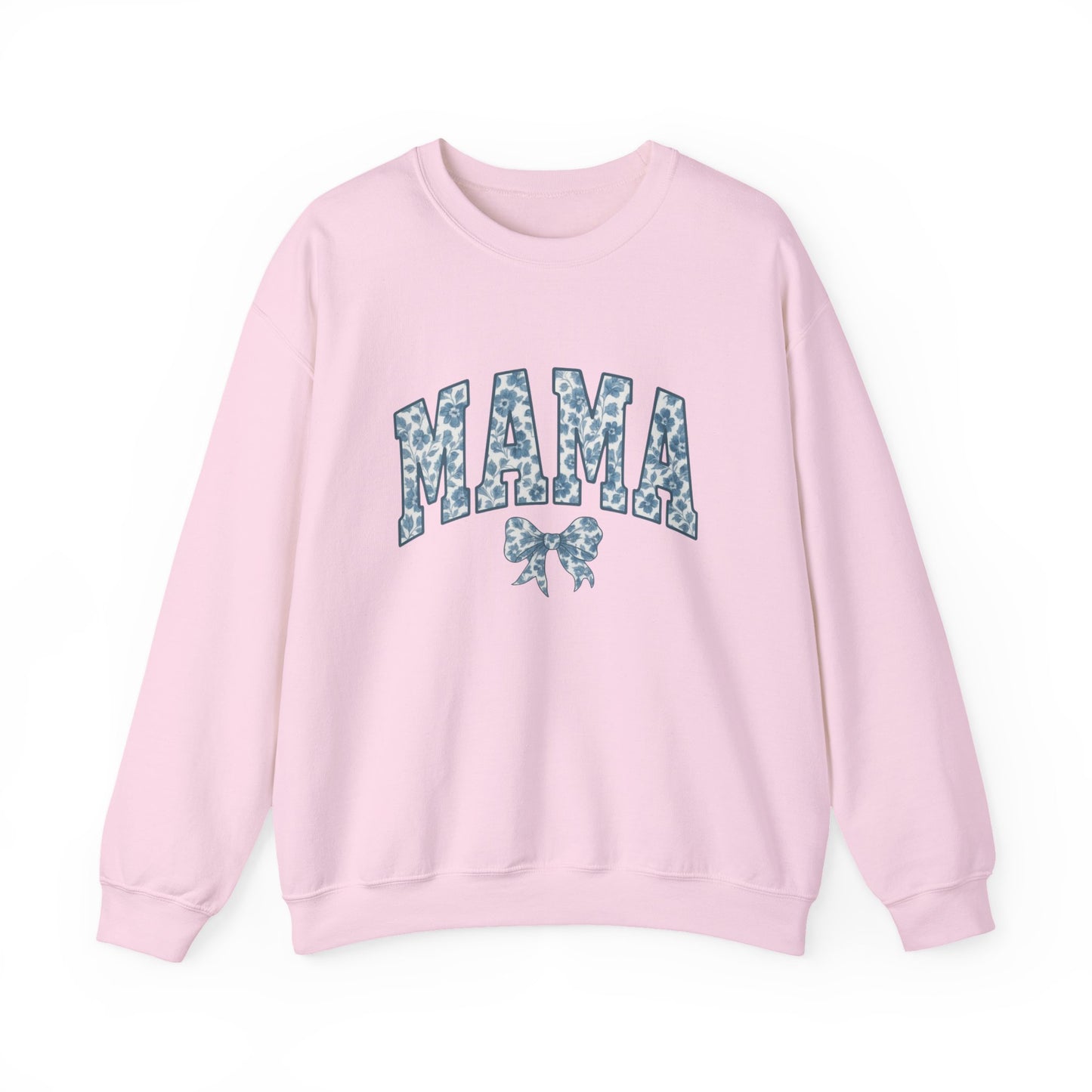 Mama Sweatshirt, Blue Ribbon Shirt, Mothers Day Gift, Aesthetic Gift Mom, Chinoiserie Shirt, Mama Leoprad Shirt, Momgifttee, Blue Mama Shirt
