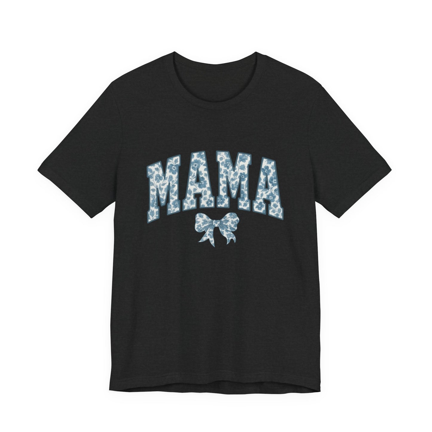 Mama Unisex Jersey Tee, Mother's Day Gift, Mom Shirt, Blue Ribbon Chinoiserie Mama Leoprad Shirt, Womens Tees Mama