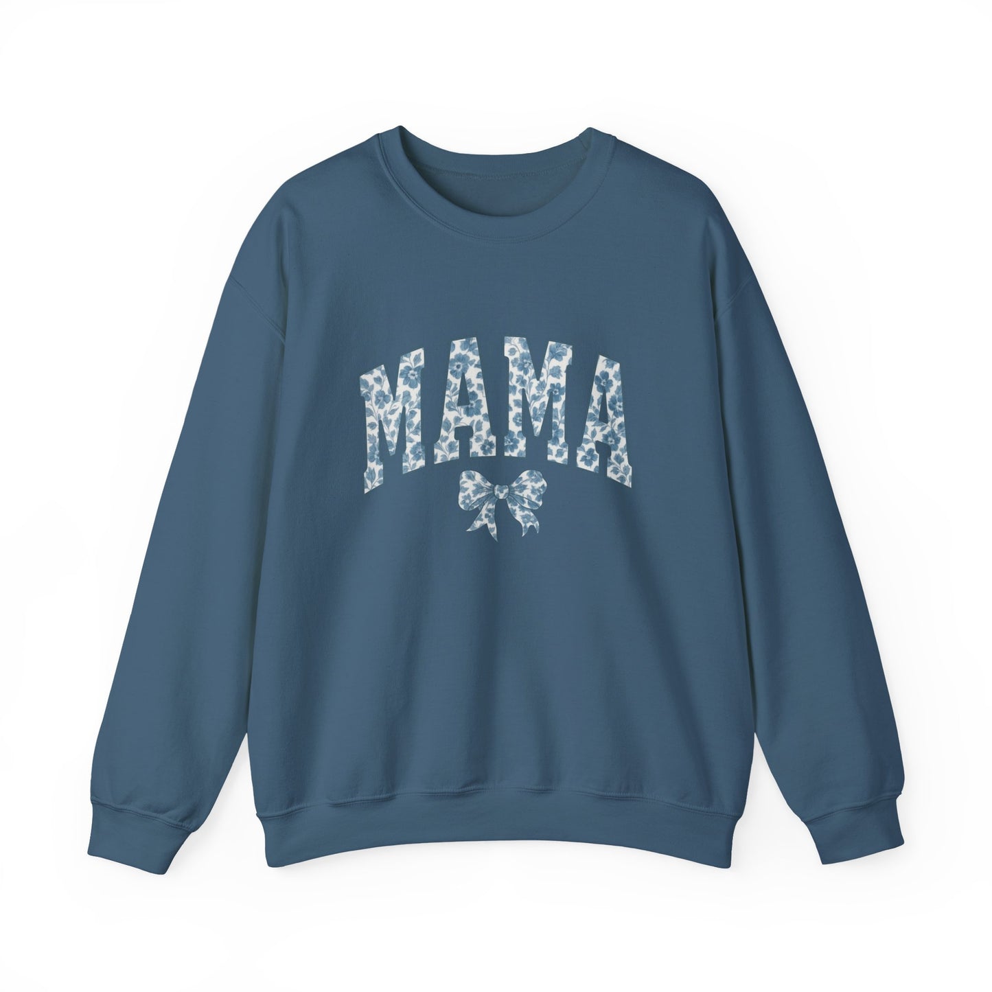 Mama Sweatshirt, Blue Ribbon Shirt, Mothers Day Gift, Aesthetic Gift Mom, Chinoiserie Shirt, Mama Leoprad Shirt, Momgifttee, Blue Mama Shirt
