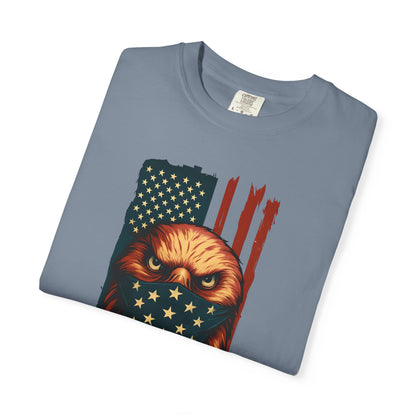 Patriotic Eagle Tee, Unisex Garment-Dyed T-shirt, American Flag Shirt, Outdoor Adventure Apparel, Independence Day Gift, Casual Style