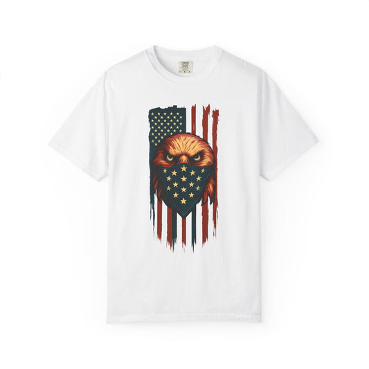 Patriotic Eagle Tee, Unisex Garment-Dyed T-shirt, American Flag Shirt, Outdoor Adventure Apparel, Independence Day Gift, Casual Style
