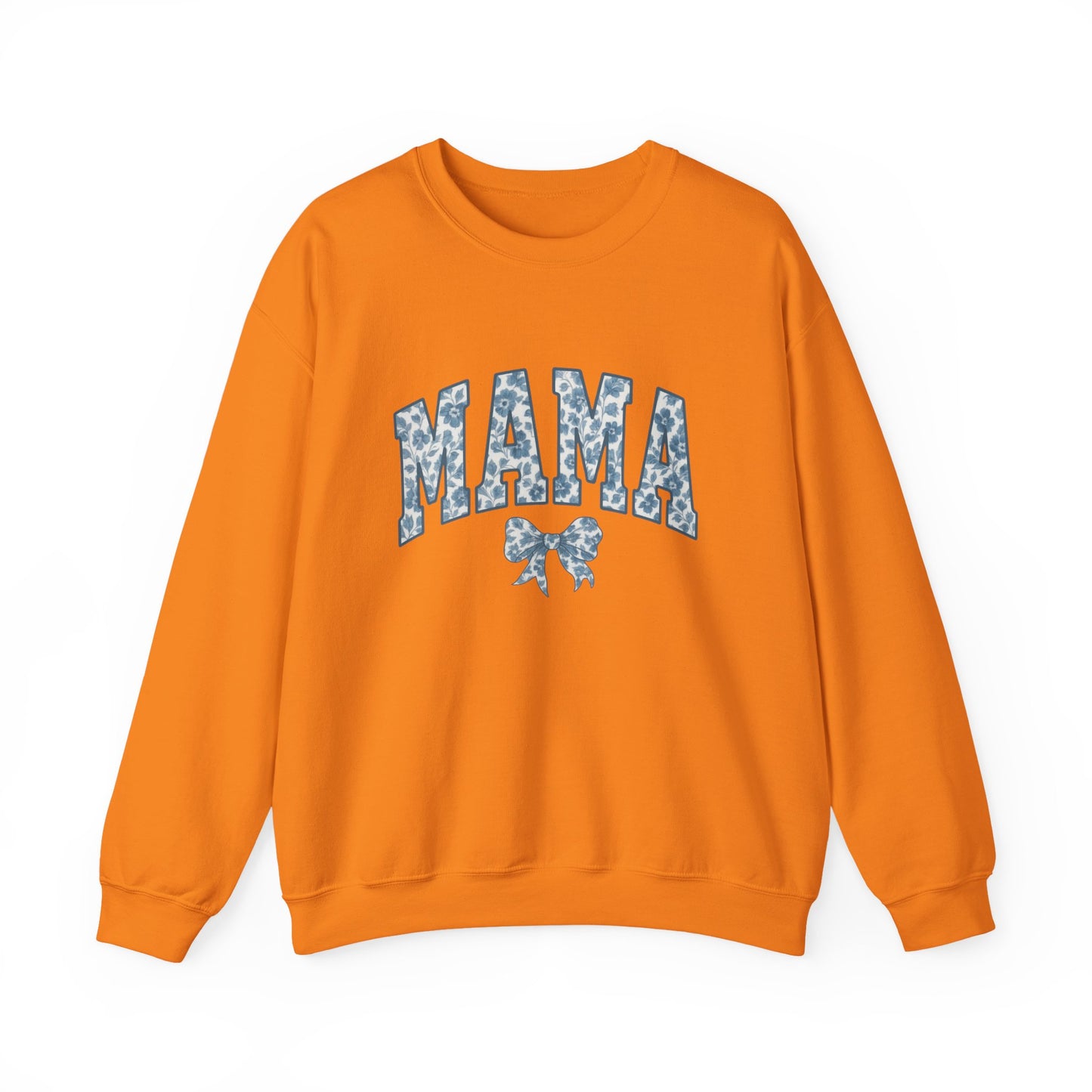 Mama Sweatshirt, Blue Ribbon Shirt, Mothers Day Gift, Aesthetic Gift Mom, Chinoiserie Shirt, Mama Leoprad Shirt, Momgifttee, Blue Mama Shirt