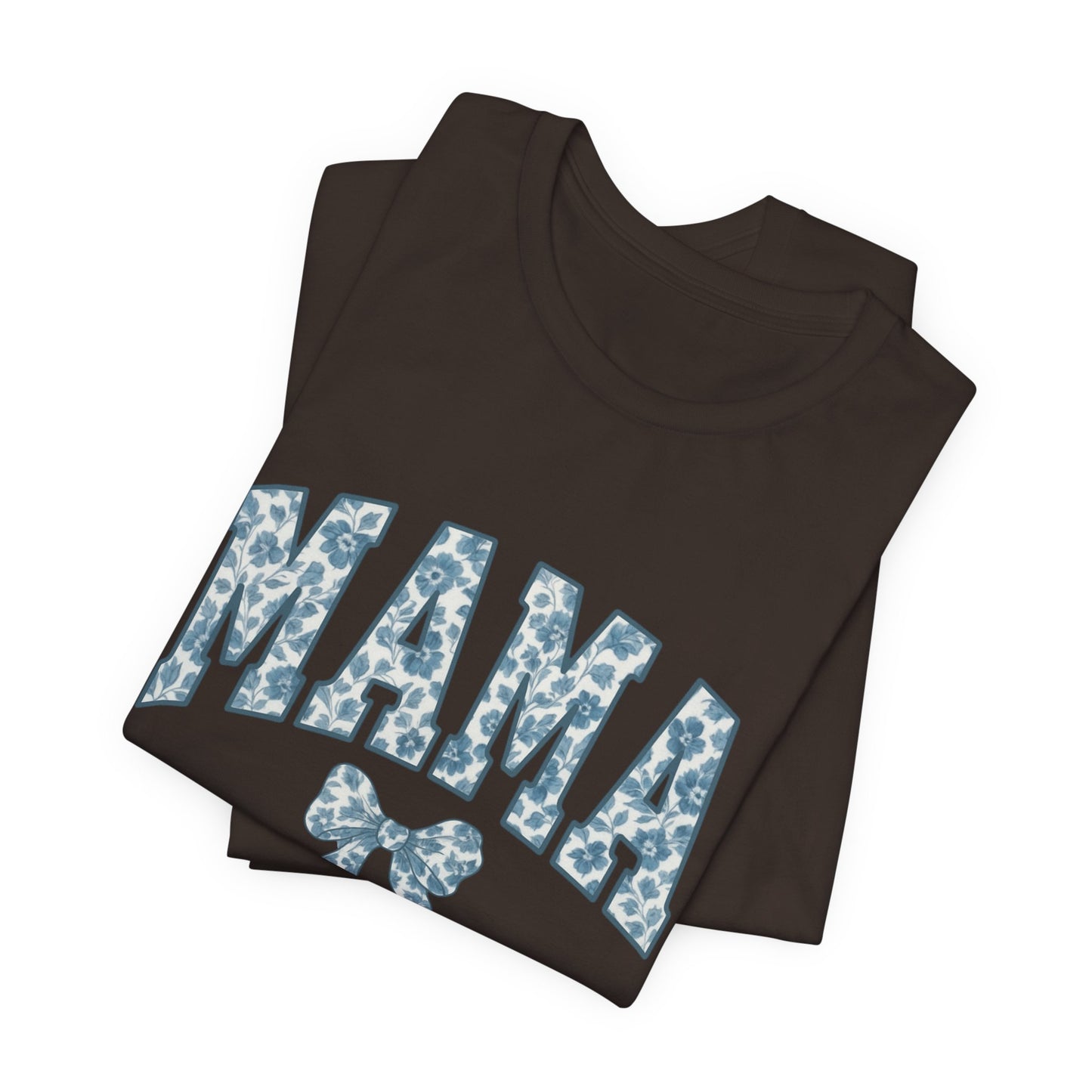 Mama Unisex Jersey Tee, Mother's Day Gift, Mom Shirt, Blue Ribbon Chinoiserie Mama Leoprad Shirt, Womens Tees Mama
