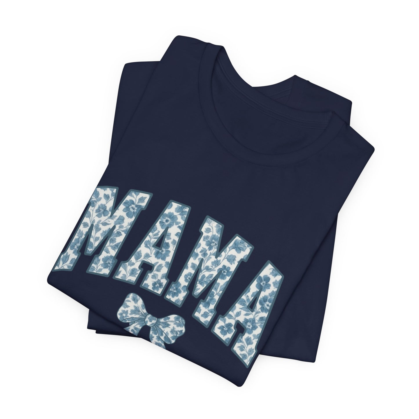 Mama Unisex Jersey Tee, Mother's Day Gift, Mom Shirt, Blue Ribbon Chinoiserie Mama Leoprad Shirt, Womens Tees Mama