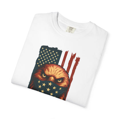 Patriotic Eagle Tee, Unisex Garment-Dyed T-shirt, American Flag Shirt, Outdoor Adventure Apparel, Independence Day Gift, Casual Style