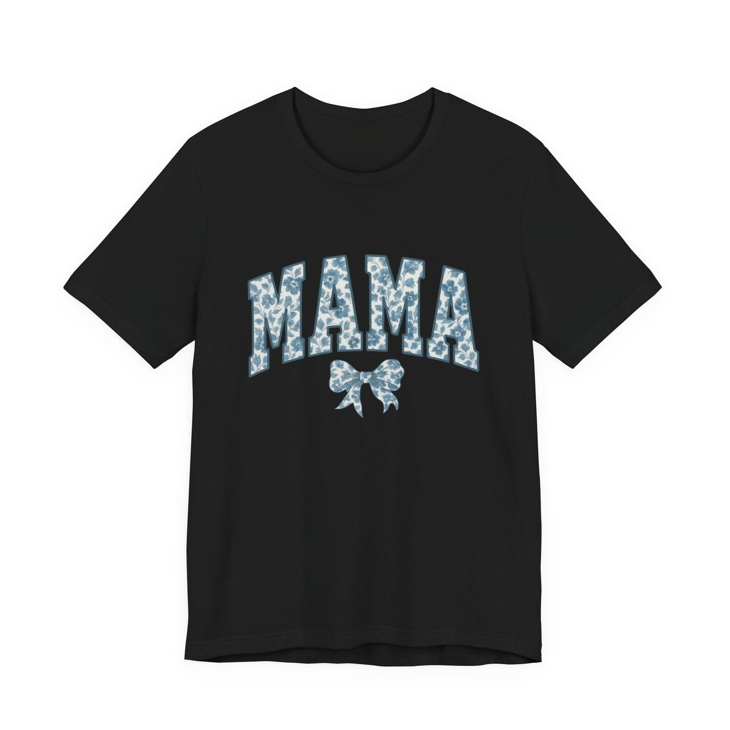 Mama Unisex Jersey Tee, Mother's Day Gift, Mom Shirt, Blue Ribbon Chinoiserie Mama Leoprad Shirt, Womens Tees Mama