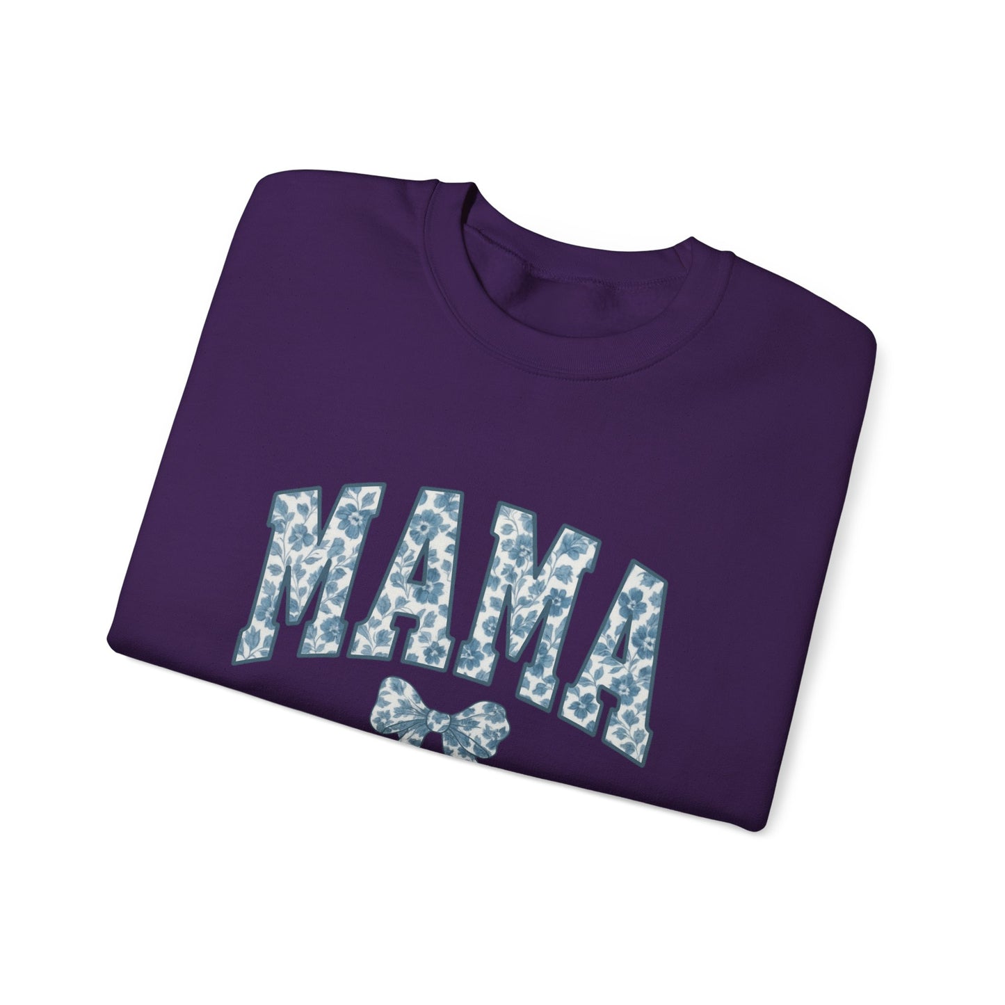 Mama Sweatshirt, Blue Ribbon Shirt, Mothers Day Gift, Aesthetic Gift Mom, Chinoiserie Shirt, Mama Leoprad Shirt, Momgifttee, Blue Mama Shirt