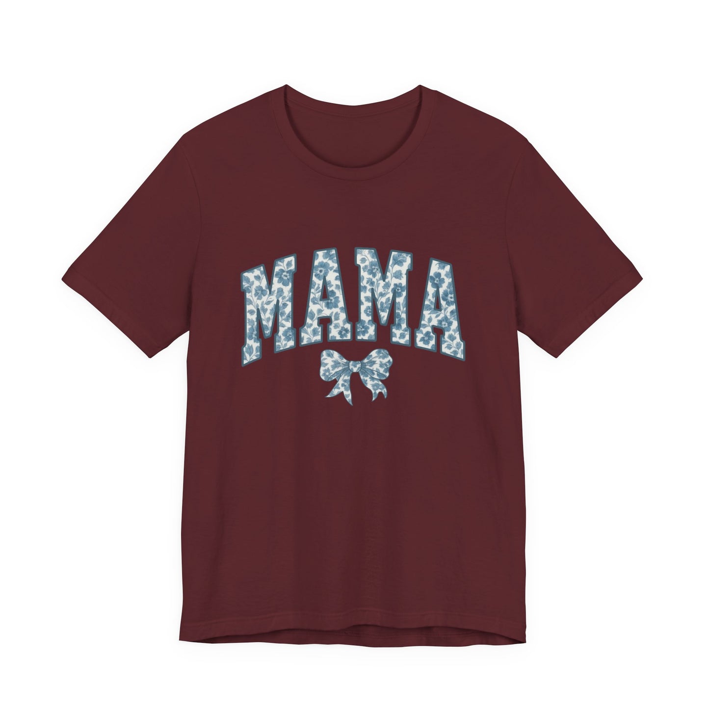 Mama Unisex Jersey Tee, Mother's Day Gift, Mom Shirt, Blue Ribbon Chinoiserie Mama Leoprad Shirt, Womens Tees Mama