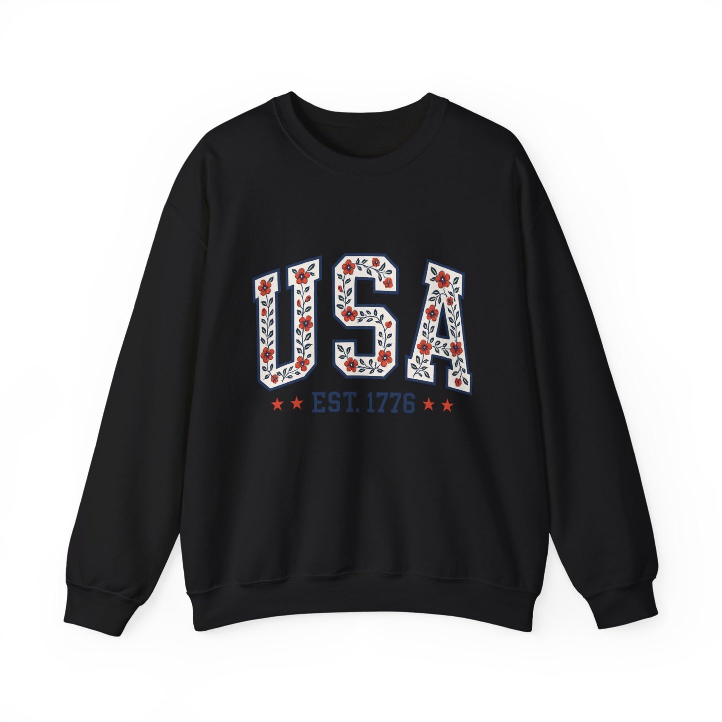USA July 4th Unisex Sweatshirt, Patriotic Crewneck Pullover, Independence Day Apparel, American Flag Jumper, Fourth of July Gift, Red White