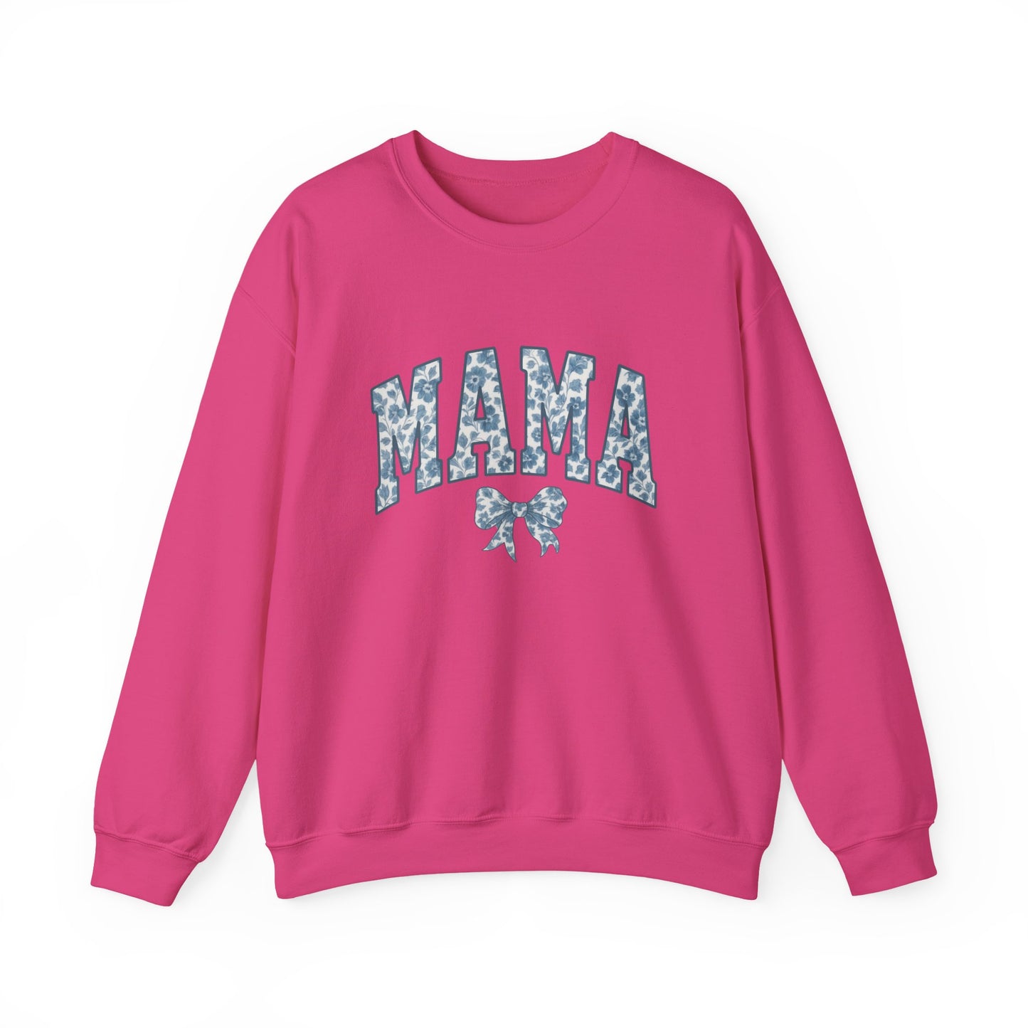 Mama Sweatshirt, Blue Ribbon Shirt, Mothers Day Gift, Aesthetic Gift Mom, Chinoiserie Shirt, Mama Leoprad Shirt, Momgifttee, Blue Mama Shirt