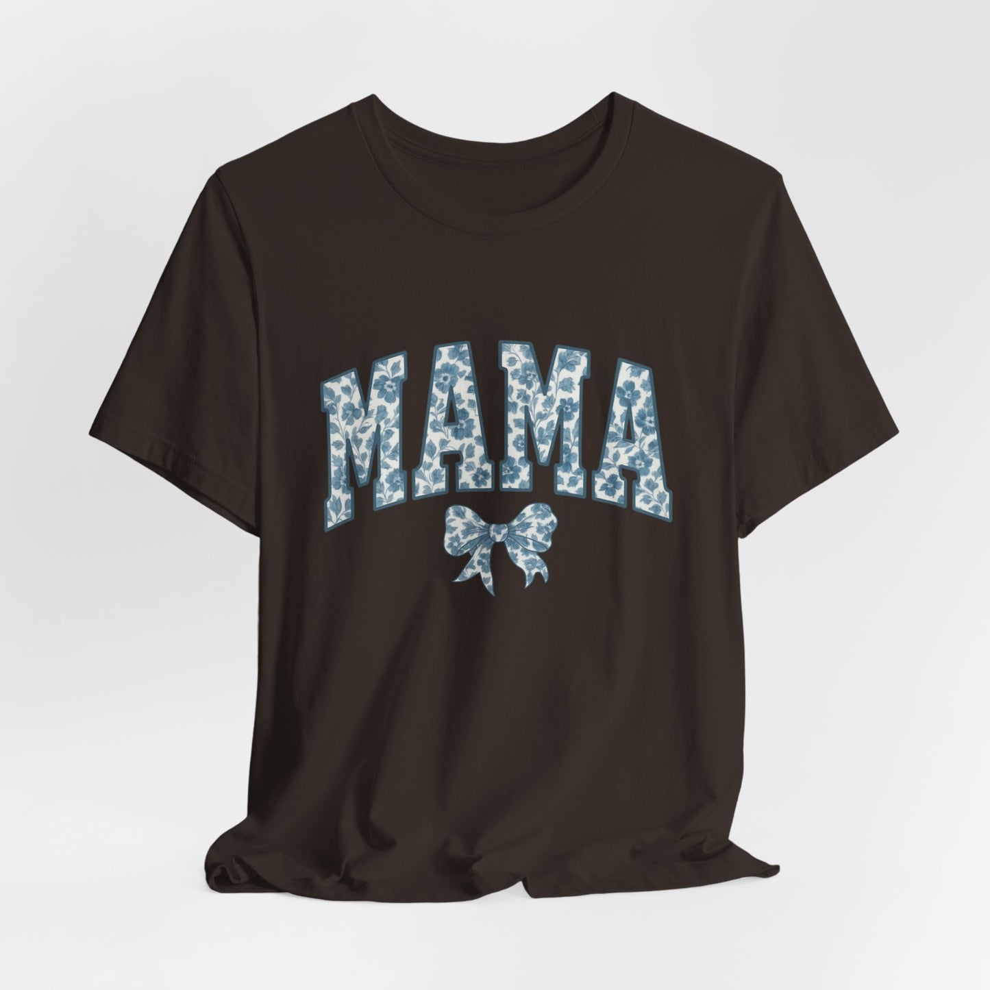 Mama Unisex Jersey Tee, Mother's Day Gift, Mom Shirt, Blue Ribbon Chinoiserie Mama Leoprad Shirt, Womens Tees Mama