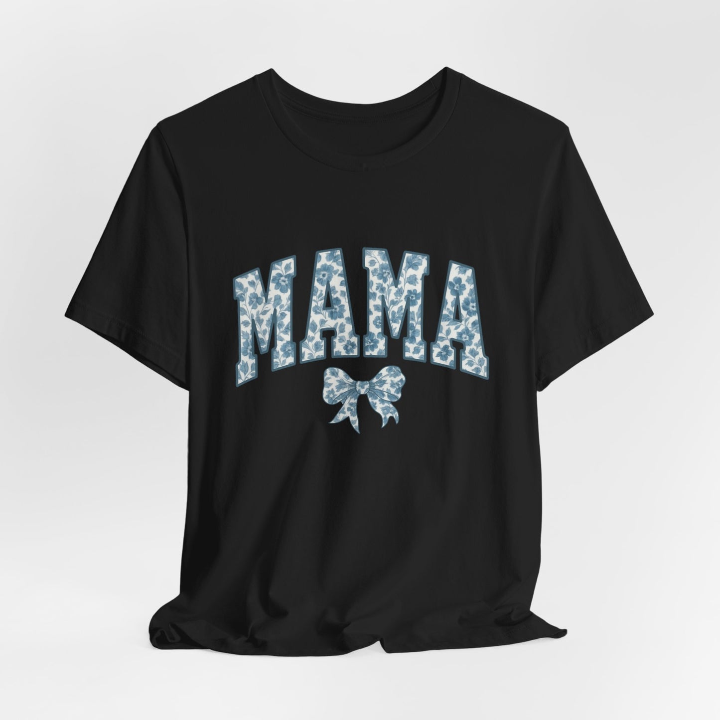 Mama Unisex Jersey Tee, Mother's Day Gift, Mom Shirt, Blue Ribbon Chinoiserie Mama Leoprad Shirt, Womens Tees Mama