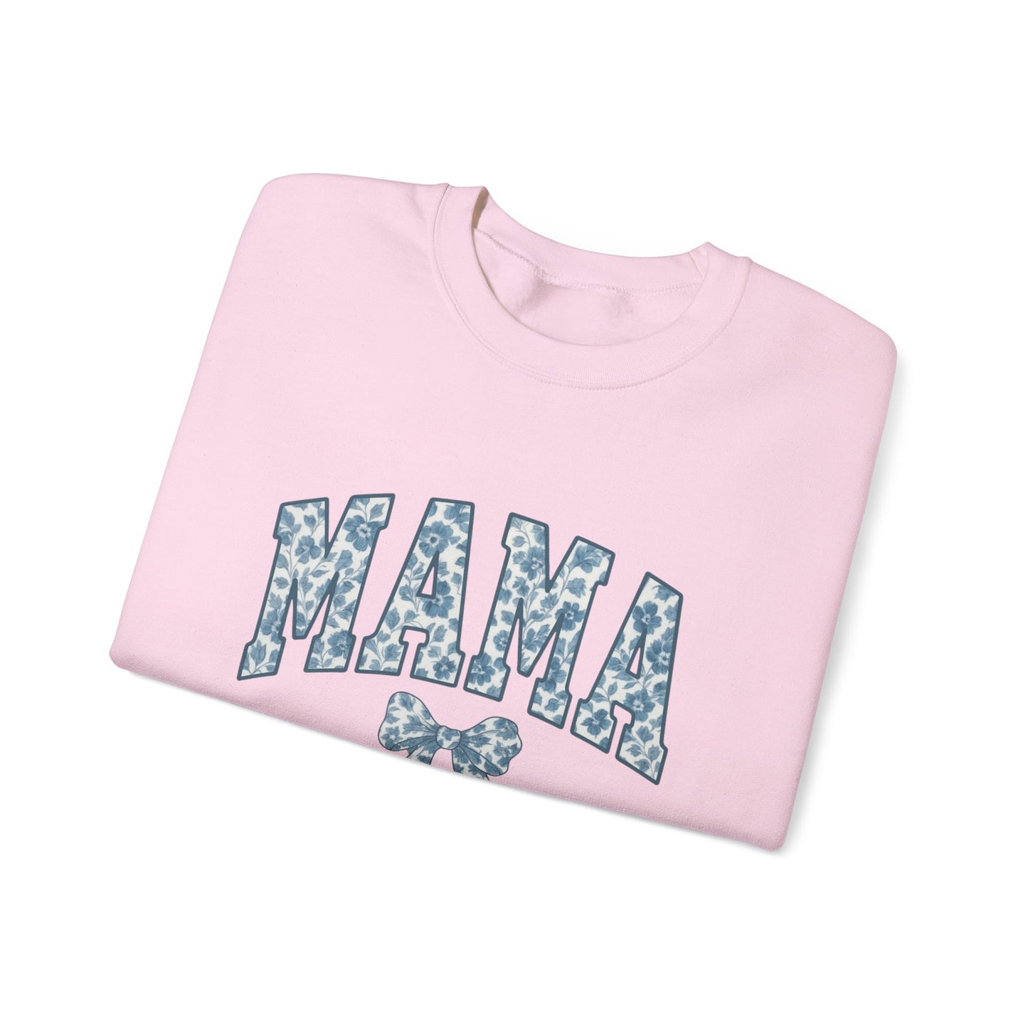 Mama Sweatshirt, Blue Ribbon Shirt, Mothers Day Gift, Aesthetic Gift Mom, Chinoiserie Shirt, Mama Leoprad Shirt, Momgifttee, Blue Mama Shirt