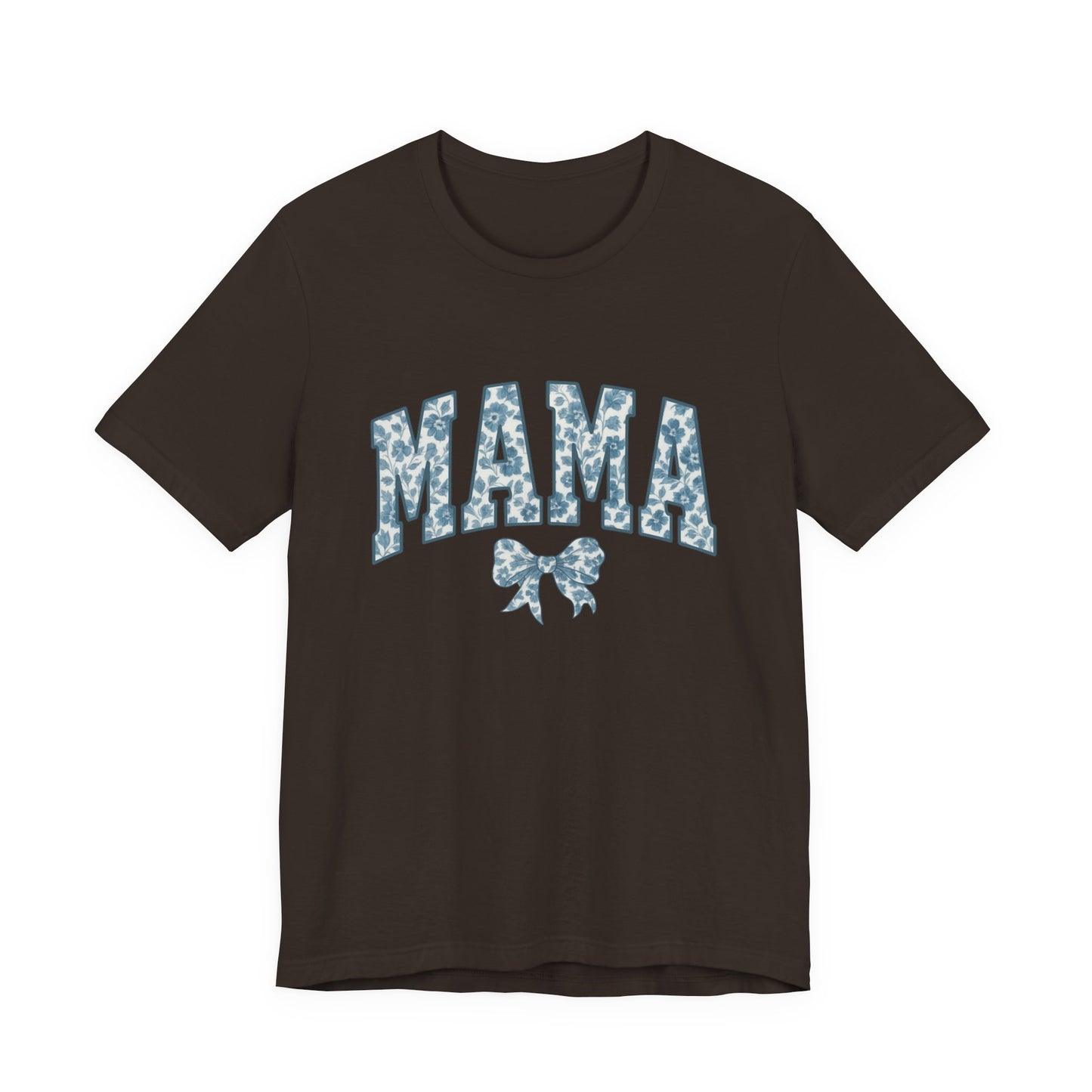 Mama Unisex Jersey Tee, Mother's Day Gift, Mom Shirt, Blue Ribbon Chinoiserie Mama Leoprad Shirt, Womens Tees Mama