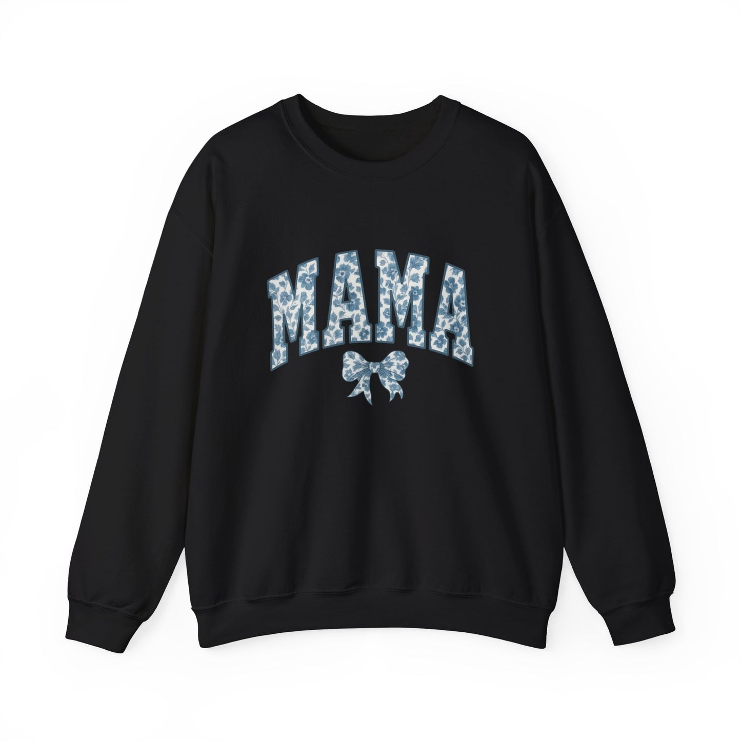 Mama Sweatshirt, Blue Ribbon Shirt, Mothers Day Gift, Aesthetic Gift Mom, Chinoiserie Shirt, Mama Leoprad Shirt, Momgifttee, Blue Mama Shirt
