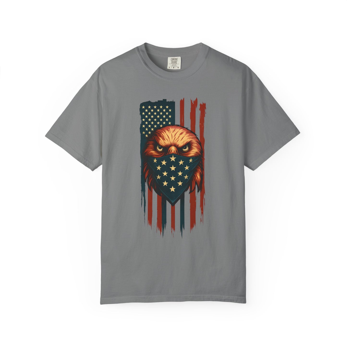 Patriotic Eagle Tee, Unisex Garment-Dyed T-shirt, American Flag Shirt, Outdoor Adventure Apparel, Independence Day Gift, Casual Style