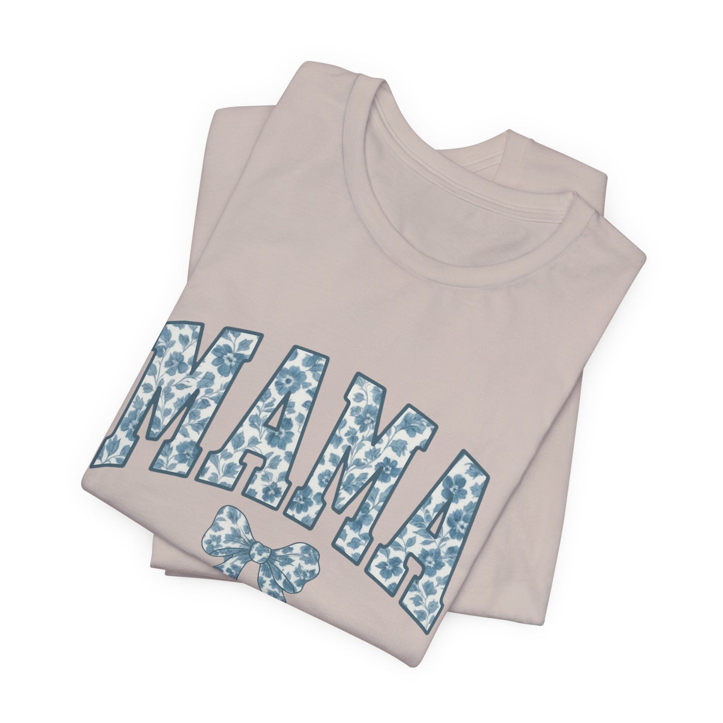 Mama Unisex Jersey Tee, Mother's Day Gift, Mom Shirt, Blue Ribbon Chinoiserie Mama Leoprad Shirt, Womens Tees Mama