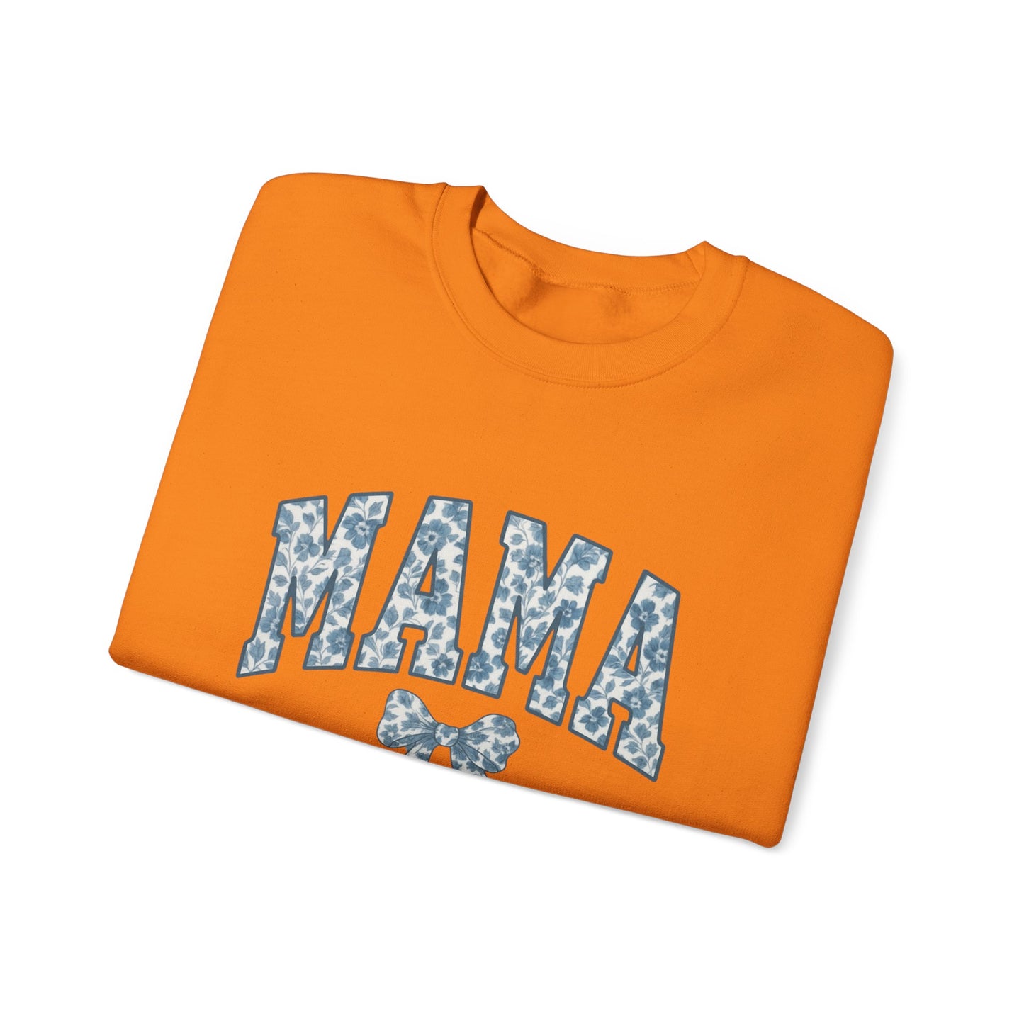 Mama Sweatshirt, Blue Ribbon Shirt, Mothers Day Gift, Aesthetic Gift Mom, Chinoiserie Shirt, Mama Leoprad Shirt, Momgifttee, Blue Mama Shirt