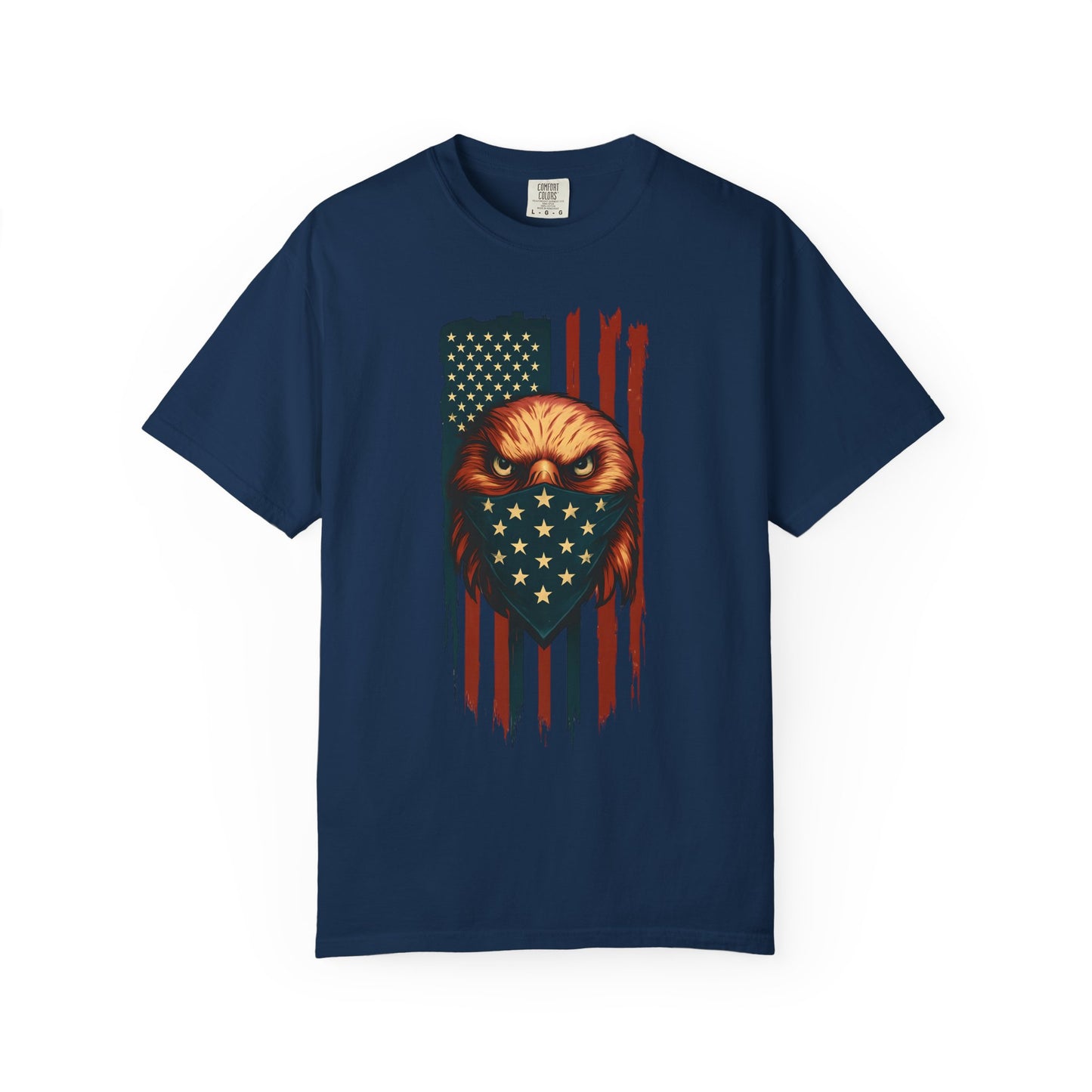 Patriotic Eagle Tee, Unisex Garment-Dyed T-shirt, American Flag Shirt, Outdoor Adventure Apparel, Independence Day Gift, Casual Style