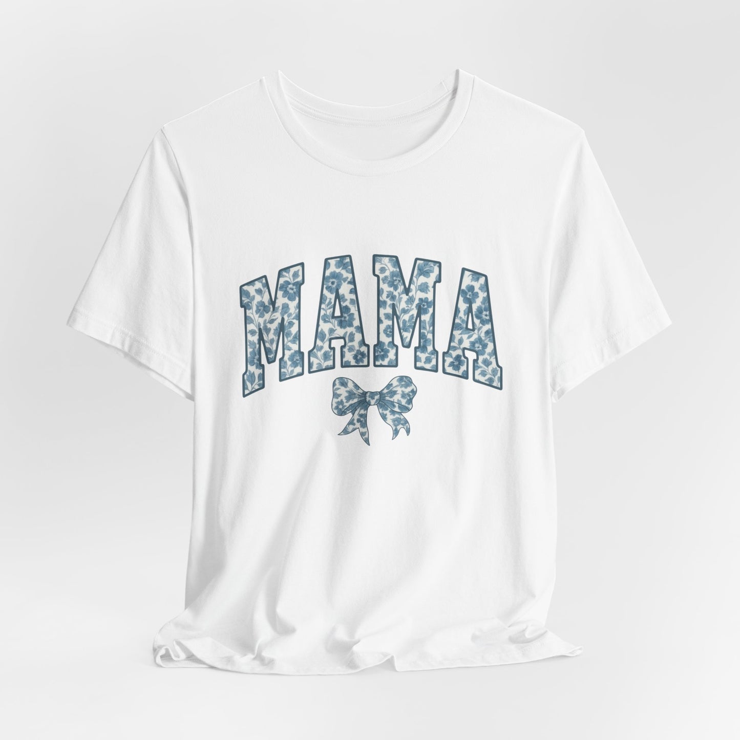 Mama Unisex Jersey Tee, Mother's Day Gift, Mom Shirt, Blue Ribbon Chinoiserie Mama Leoprad Shirt, Womens Tees Mama