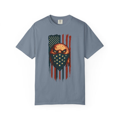 Patriotic Eagle Tee, Unisex Garment-Dyed T-shirt, American Flag Shirt, Outdoor Adventure Apparel, Independence Day Gift, Casual Style