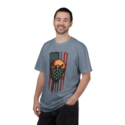 Patriotic Eagle Tee, Unisex Garment-Dyed T-shirt, American Flag Shirt, Outdoor Adventure Apparel, Independence Day Gift, Casual Style
