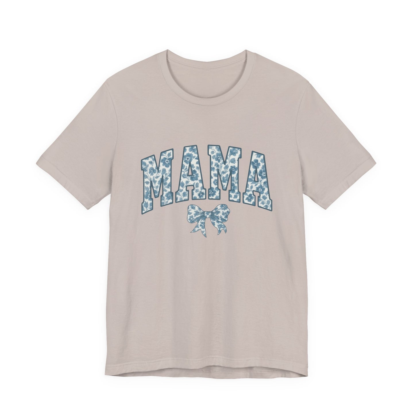 Mama Unisex Jersey Tee, Mother's Day Gift, Mom Shirt, Blue Ribbon Chinoiserie Mama Leoprad Shirt, Womens Tees Mama