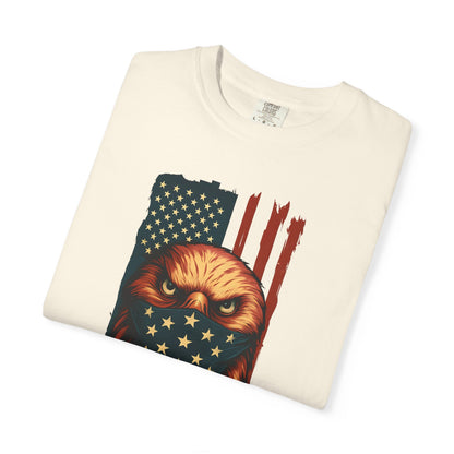 Patriotic Eagle Tee, Unisex Garment-Dyed T-shirt, American Flag Shirt, Outdoor Adventure Apparel, Independence Day Gift, Casual Style