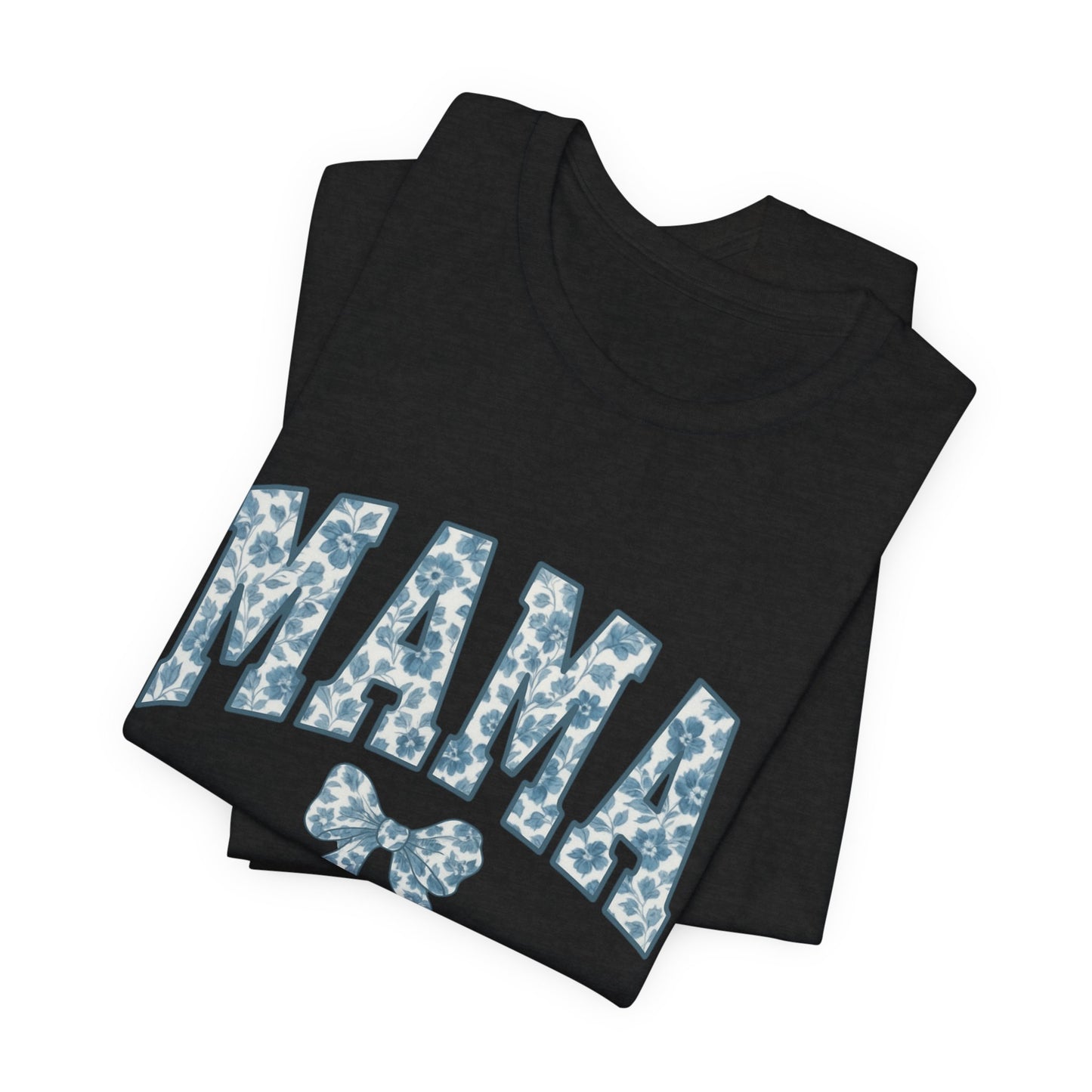 Mama Unisex Jersey Tee, Mother's Day Gift, Mom Shirt, Blue Ribbon Chinoiserie Mama Leoprad Shirt, Womens Tees Mama