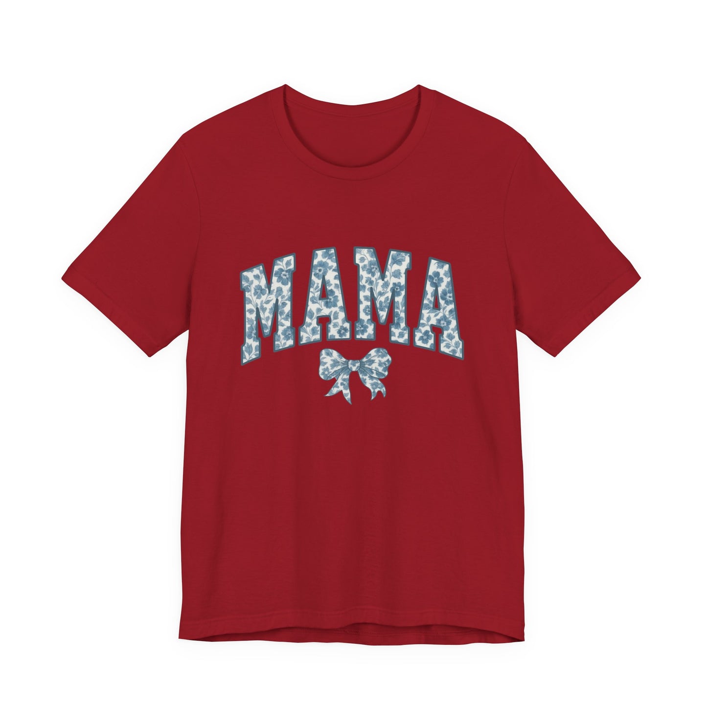Mama Unisex Jersey Tee, Mother's Day Gift, Mom Shirt, Blue Ribbon Chinoiserie Mama Leoprad Shirt, Womens Tees Mama