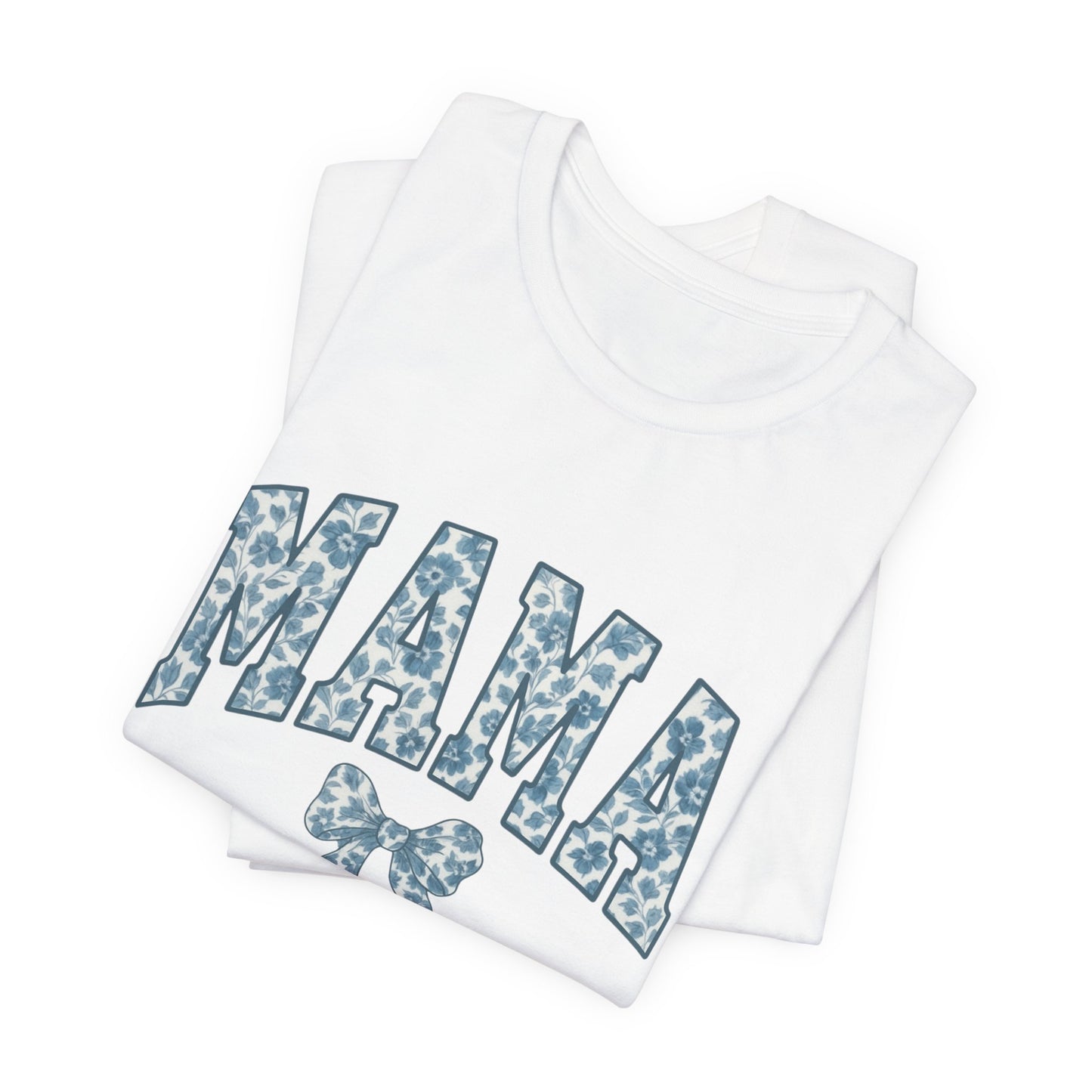 Mama Unisex Jersey Tee, Mother's Day Gift, Mom Shirt, Blue Ribbon Chinoiserie Mama Leoprad Shirt, Womens Tees Mama