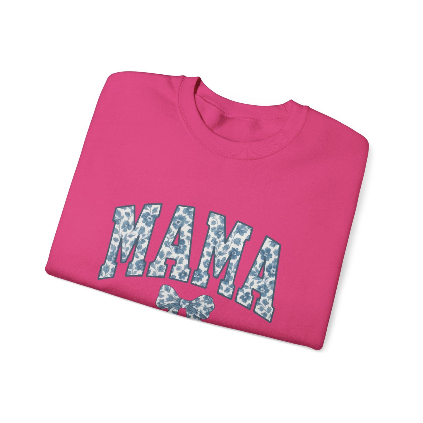 Mama Sweatshirt, Blue Ribbon Shirt, Mothers Day Gift, Aesthetic Gift Mom, Chinoiserie Shirt, Mama Leoprad Shirt, Momgifttee, Blue Mama Shirt