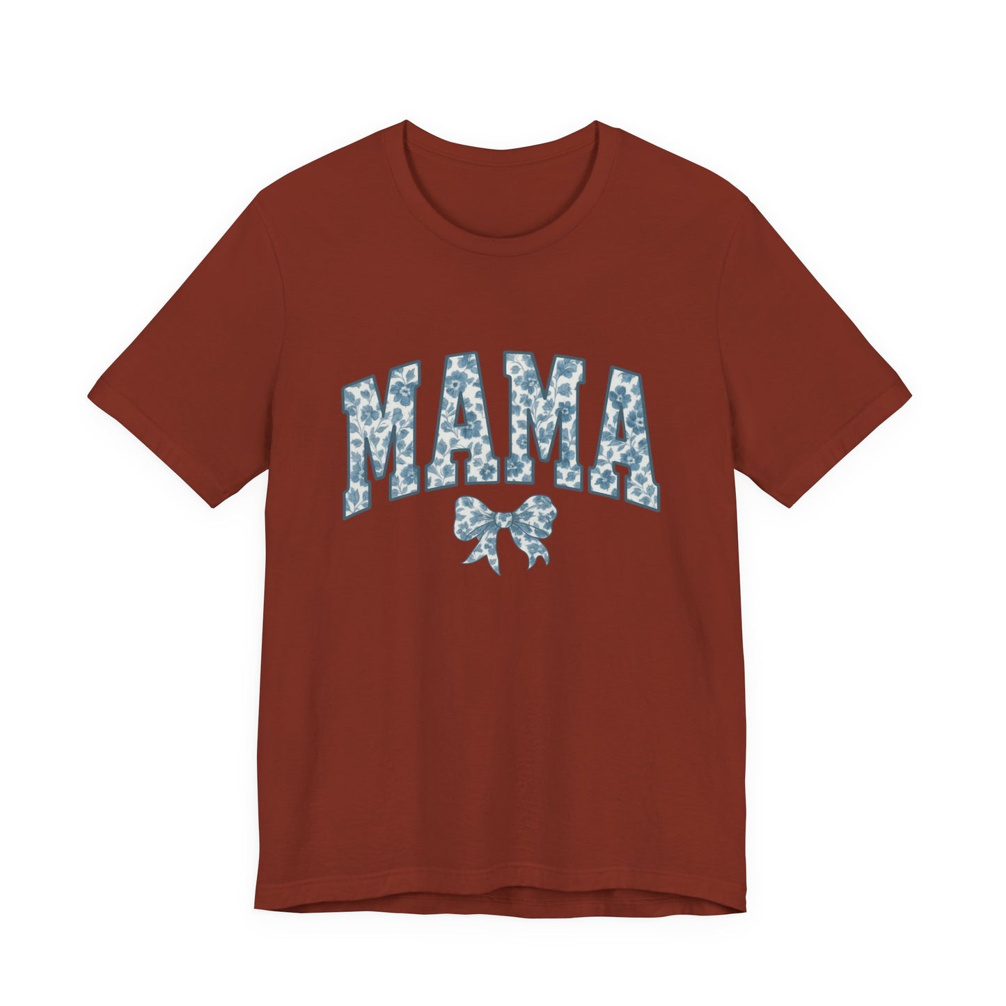 Mama Unisex Jersey Tee, Mother's Day Gift, Mom Shirt, Blue Ribbon Chinoiserie Mama Leoprad Shirt, Womens Tees Mama