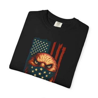 Patriotic Eagle Tee, Unisex Garment-Dyed T-shirt, American Flag Shirt, Outdoor Adventure Apparel, Independence Day Gift, Casual Style