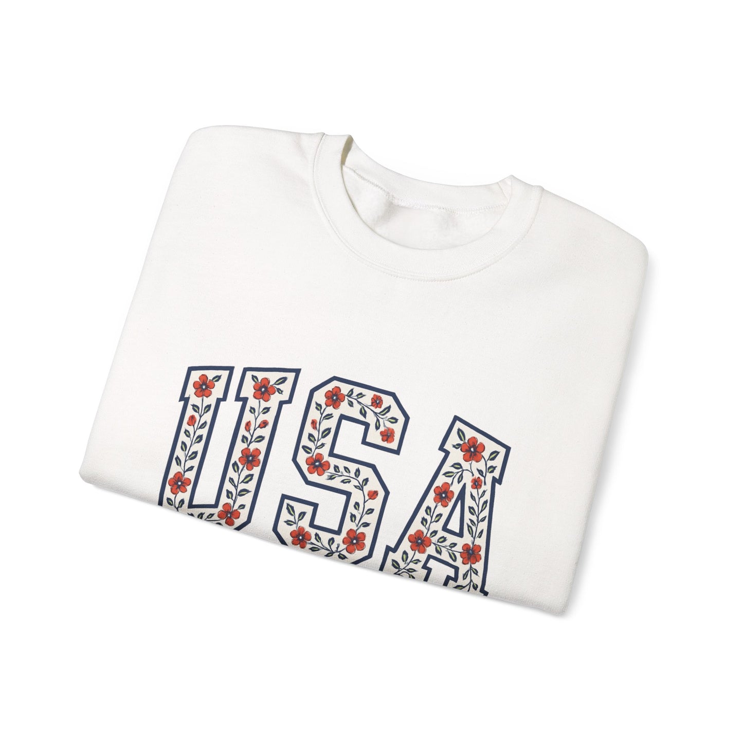 USA July 4th Unisex Sweatshirt, Patriotic Crewneck Pullover, Independence Day Apparel, American Flag Jumper, Fourth of July Gift, Red White