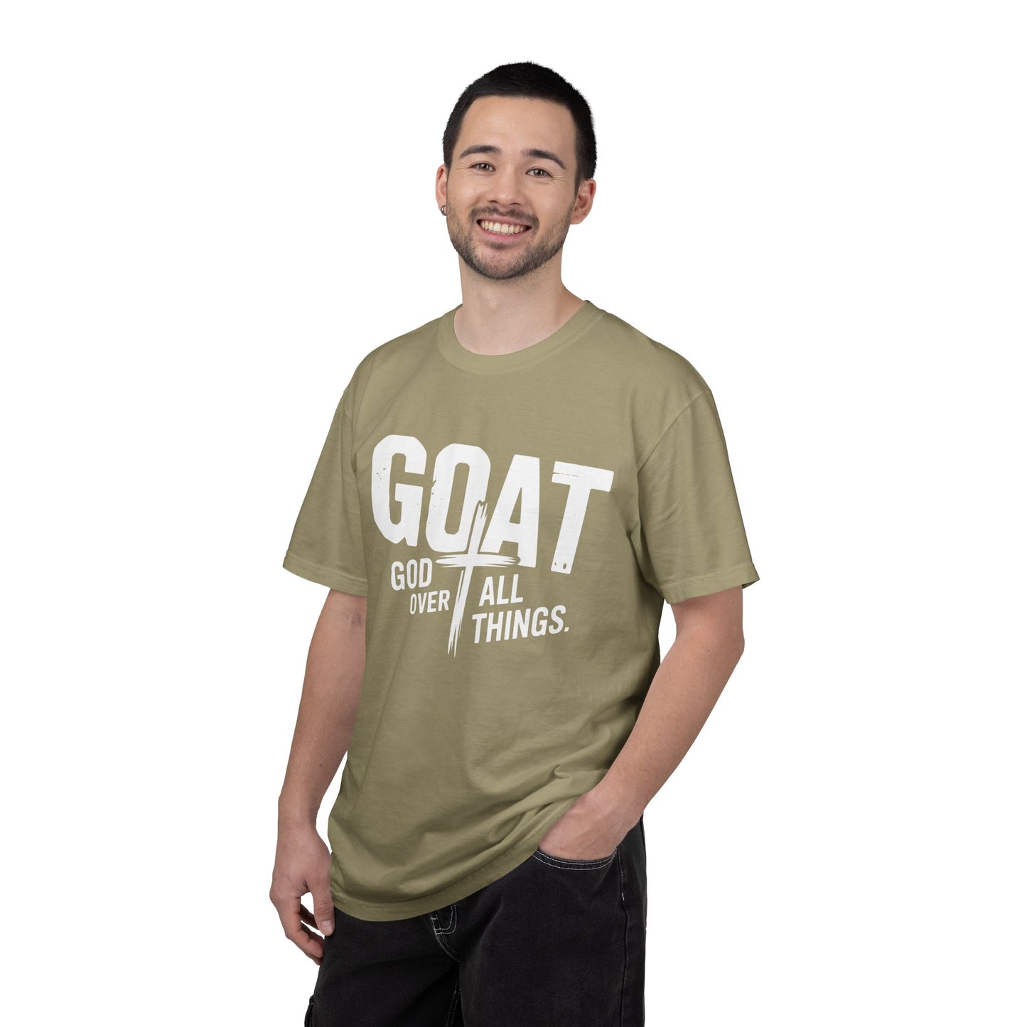 GOAT - "God Over All Things" Faith Graphic T-Shirt