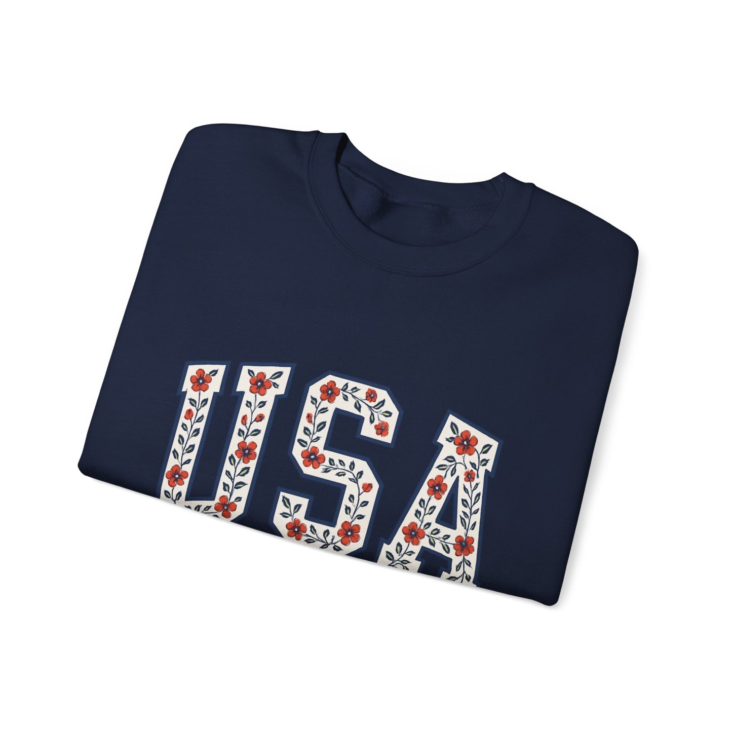 USA July 4th Unisex Sweatshirt, Patriotic Crewneck Pullover, Independence Day Apparel, American Flag Jumper, Fourth of July Gift, Red White