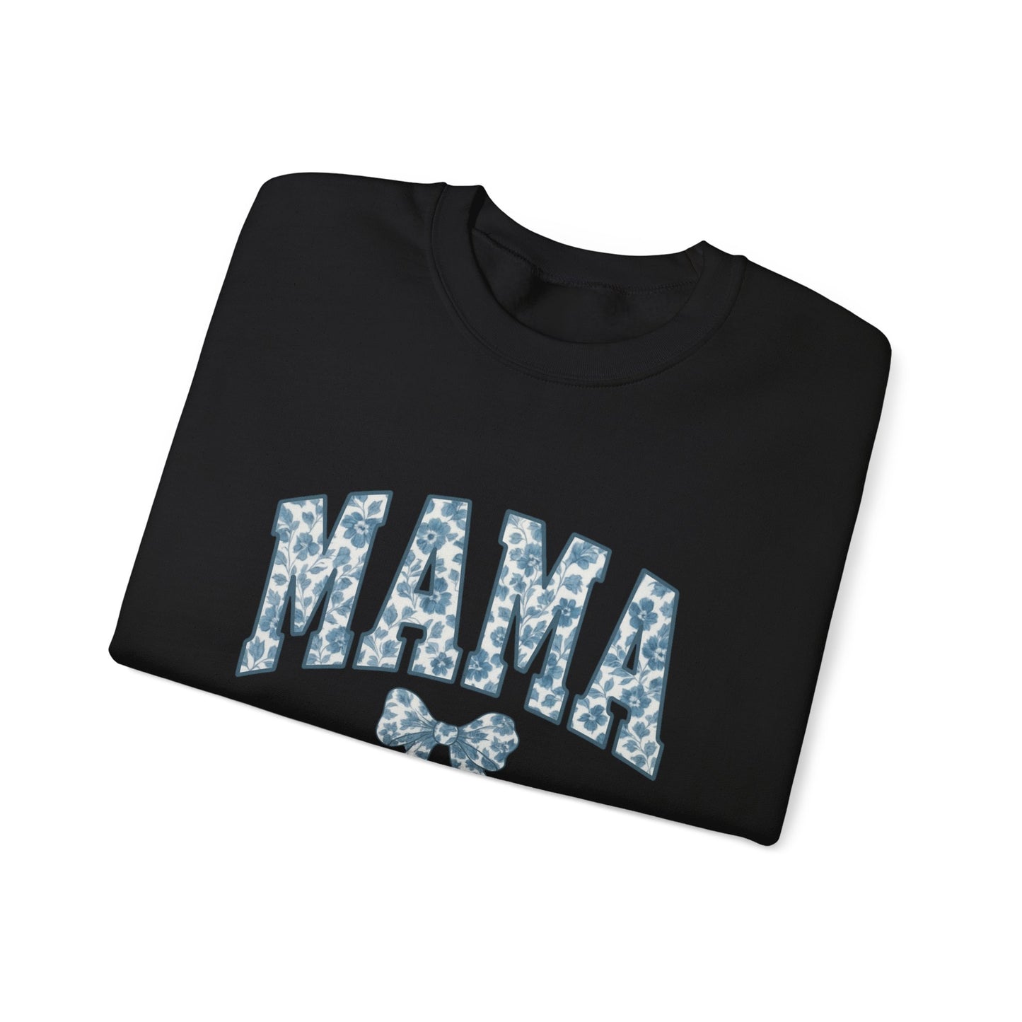 Mama Sweatshirt, Blue Ribbon Shirt, Mothers Day Gift, Aesthetic Gift Mom, Chinoiserie Shirt, Mama Leoprad Shirt, Momgifttee, Blue Mama Shirt