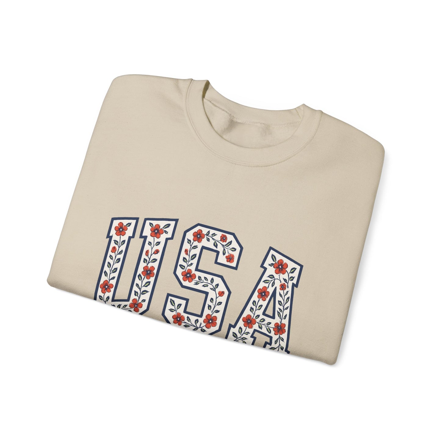 USA July 4th Unisex Sweatshirt, Patriotic Crewneck Pullover, Independence Day Apparel, American Flag Jumper, Fourth of July Gift, Red White