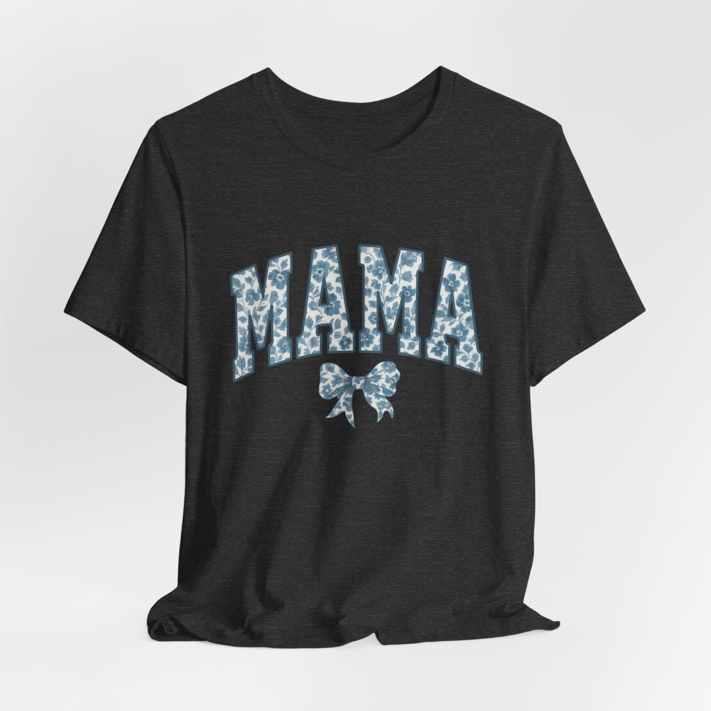 Mama Unisex Jersey Tee, Mother's Day Gift, Mom Shirt, Blue Ribbon Chinoiserie Mama Leoprad Shirt, Womens Tees Mama