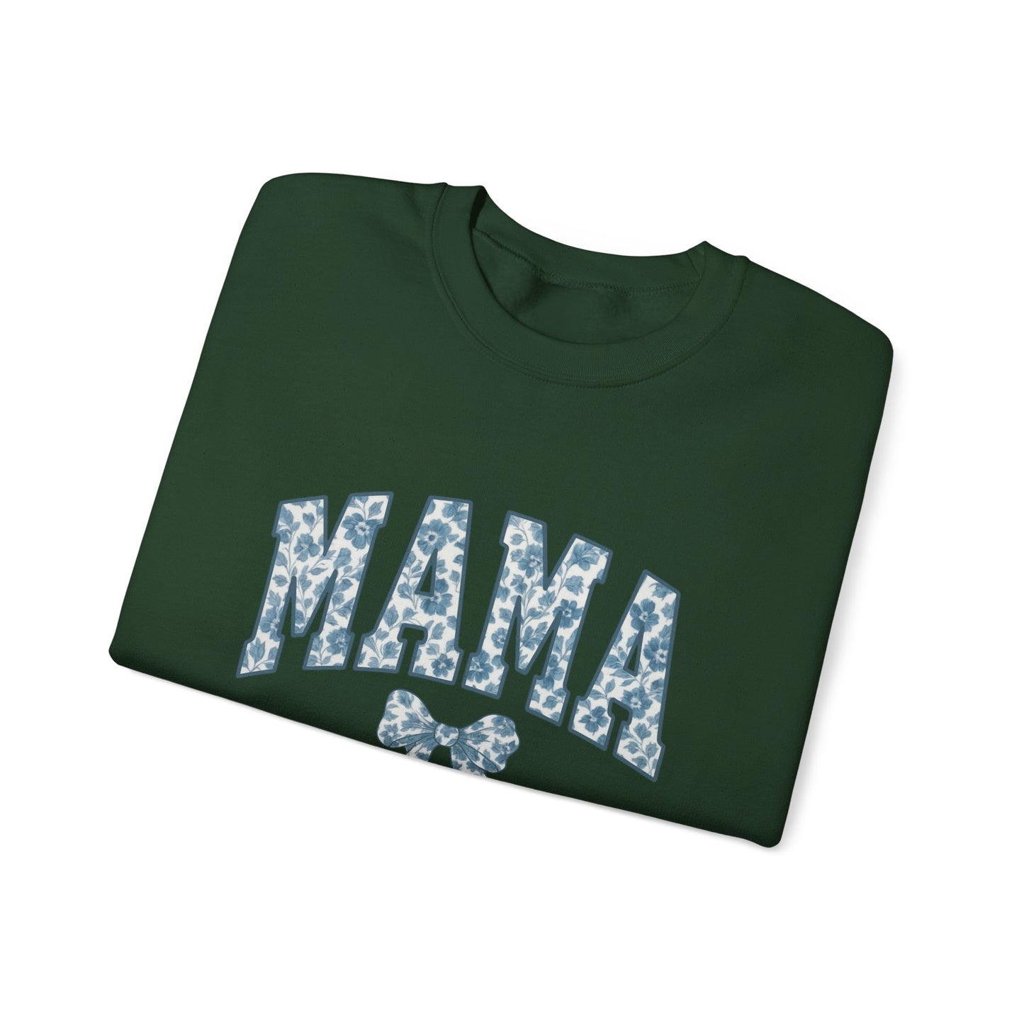 Mama Sweatshirt, Blue Ribbon Shirt, Mothers Day Gift, Aesthetic Gift Mom, Chinoiserie Shirt, Mama Leoprad Shirt, Momgifttee, Blue Mama Shirt